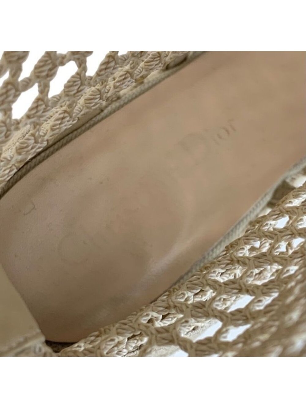 Christian Dior Nayghtily-d Boots Short Shoes Fabric Beige Lace Up Braided - Picture 8 of 10